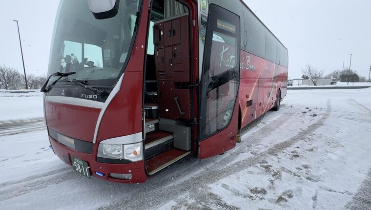 ピップ大雪パーキングエリアで休憩するドリーミントオホーツク号